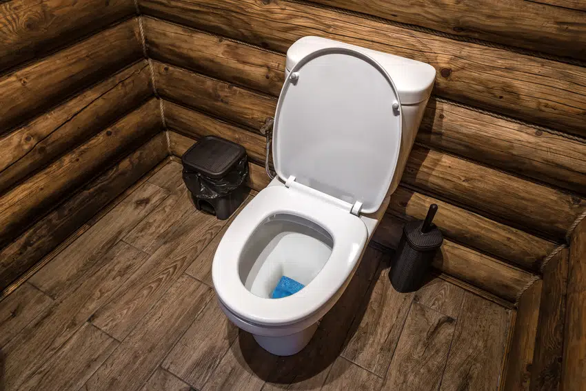 Modern luxury wooden bathroom interior