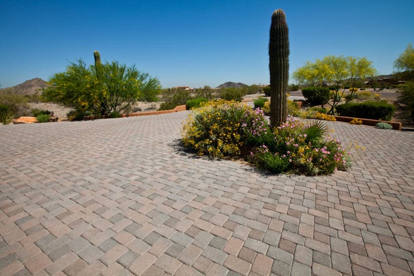 Permeable paver driveway