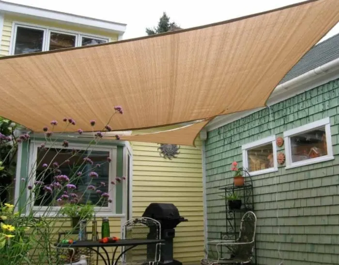 Rectangle shade sail for patio