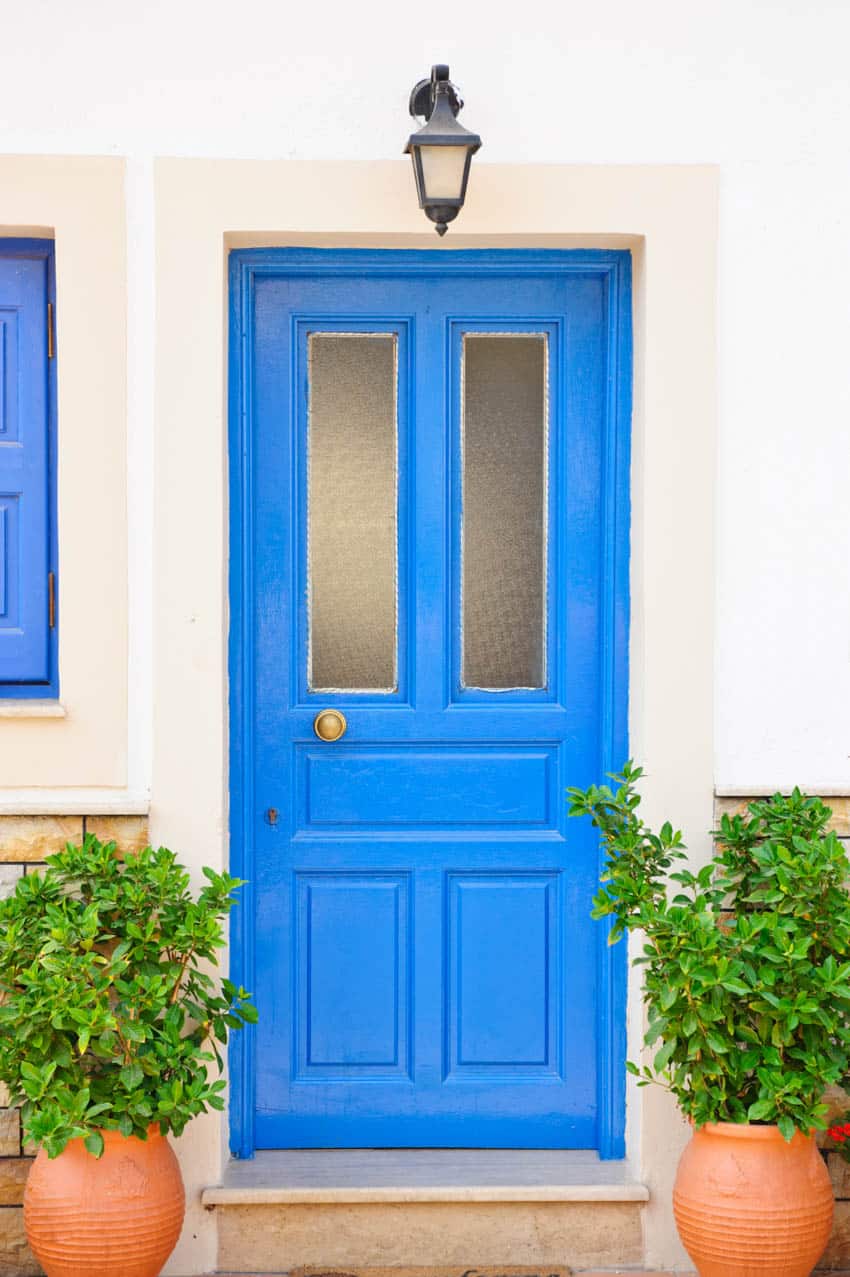 Stippolyte glass blue door 