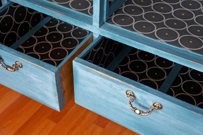 Vintage wardrobe furniture with rustic chalk paint 