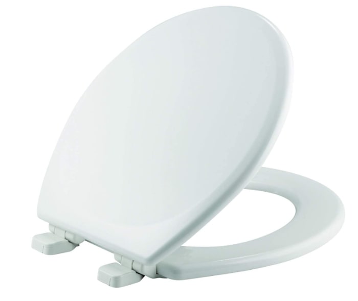 White round duroplast toilet seat 