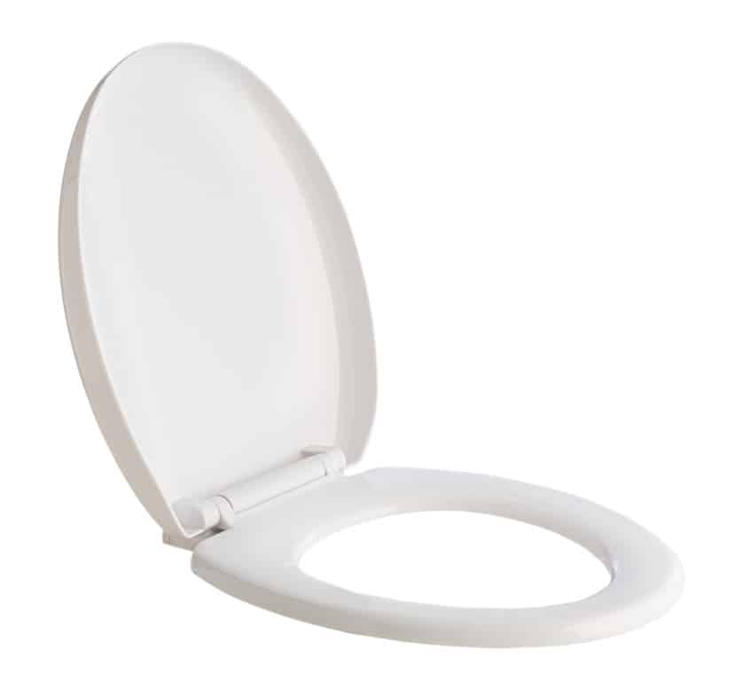 White soft close toilet seat