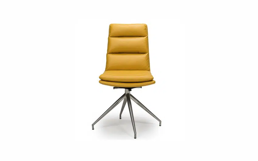 Yellow armless chair