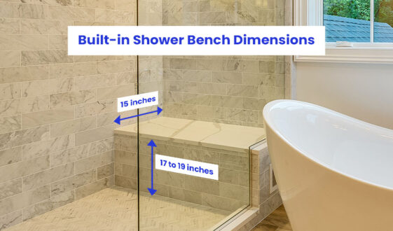 7 Standard Shower Bench Dimensions and Sizes to Use
