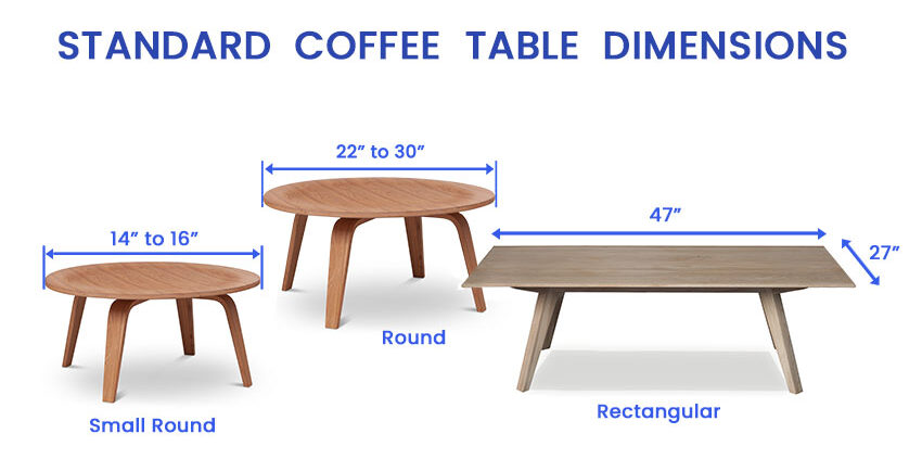 Round and rectangular coffee tables