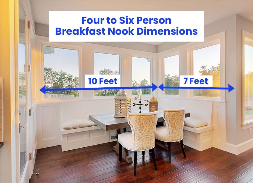 standard height of breakfast nook