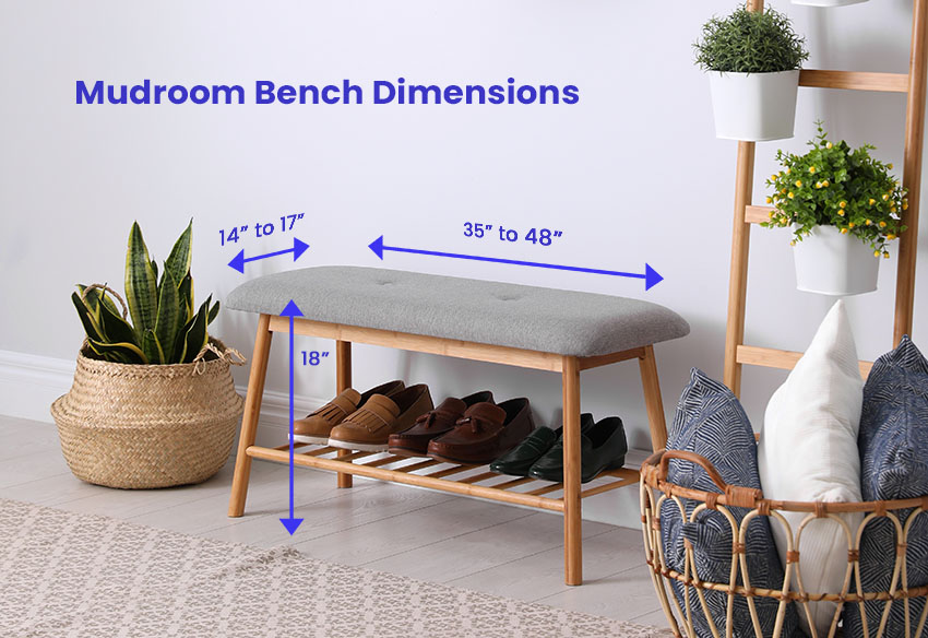 Mudroom bench dimensions