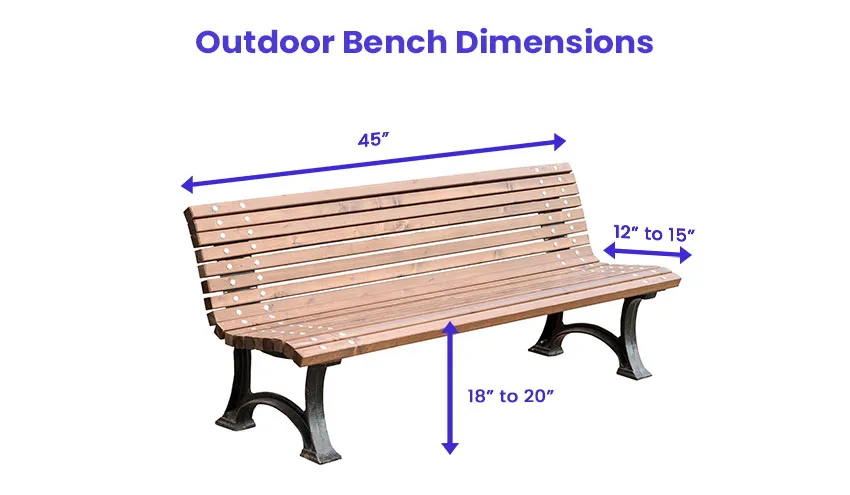 Bench Dimensions (Indoor & Outdoor Size Guide) - Designing Idea