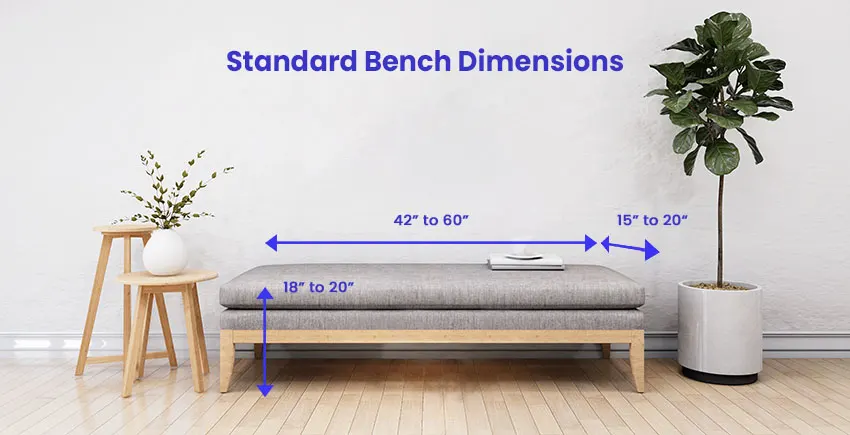 Bench Dimensions (Indoor & Outdoor Size Guide) - Designing Idea