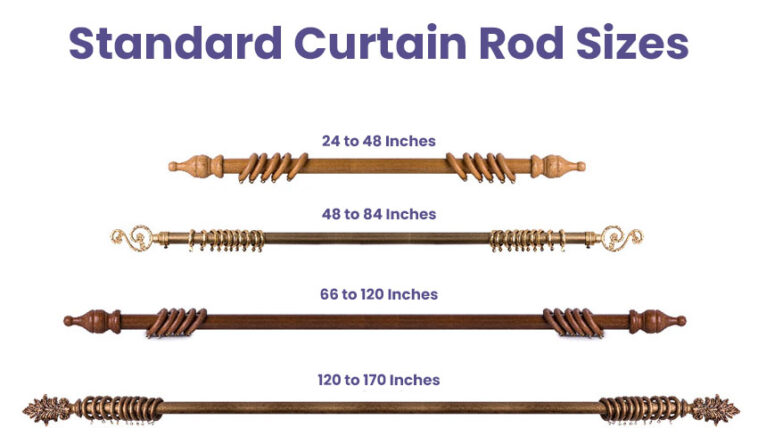 Curtain Rod Sizes (Dimensions Guide)