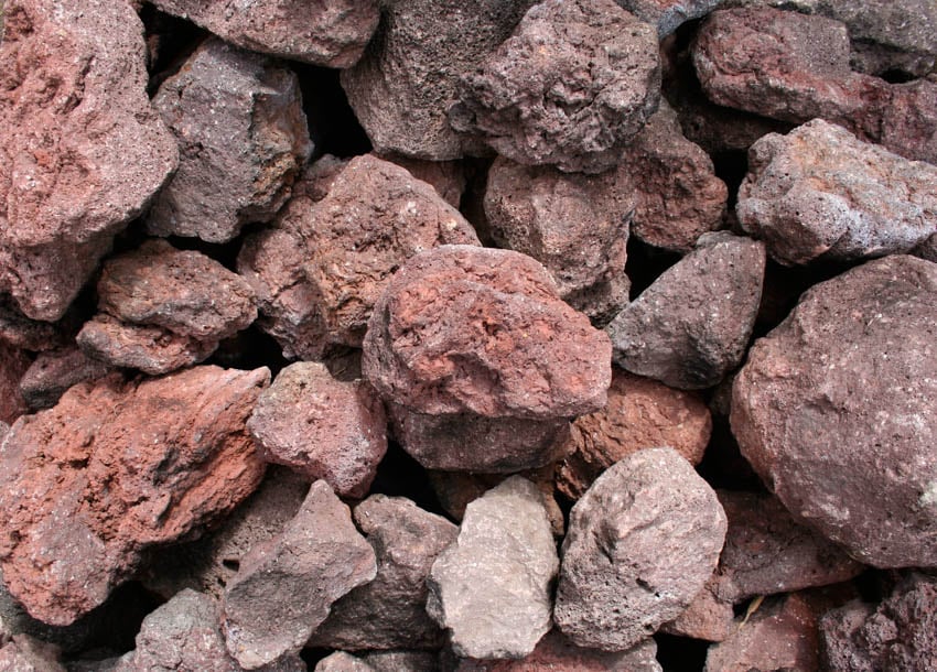 Close up of lava rocks