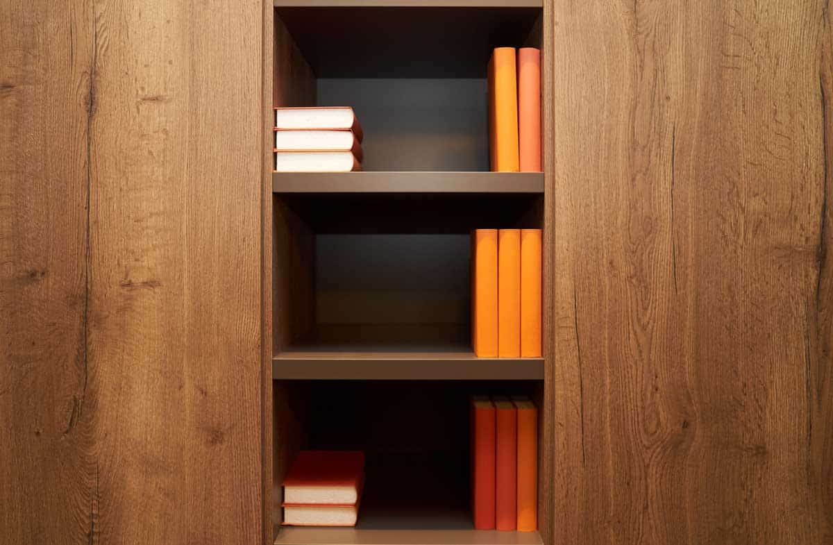 hidden bookcase made of wood