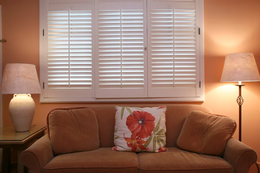 Traditional interior painted shutters