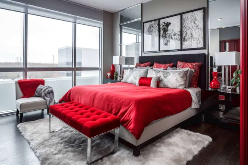 Red paint colors for bedroom ideas bedroom with bright red accents
