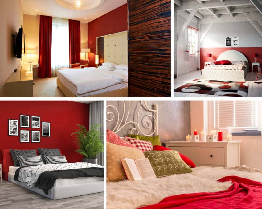 red paint colors for bedroom walls and decor