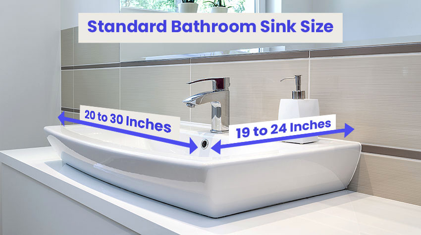 hope depot standard bathroom sink size