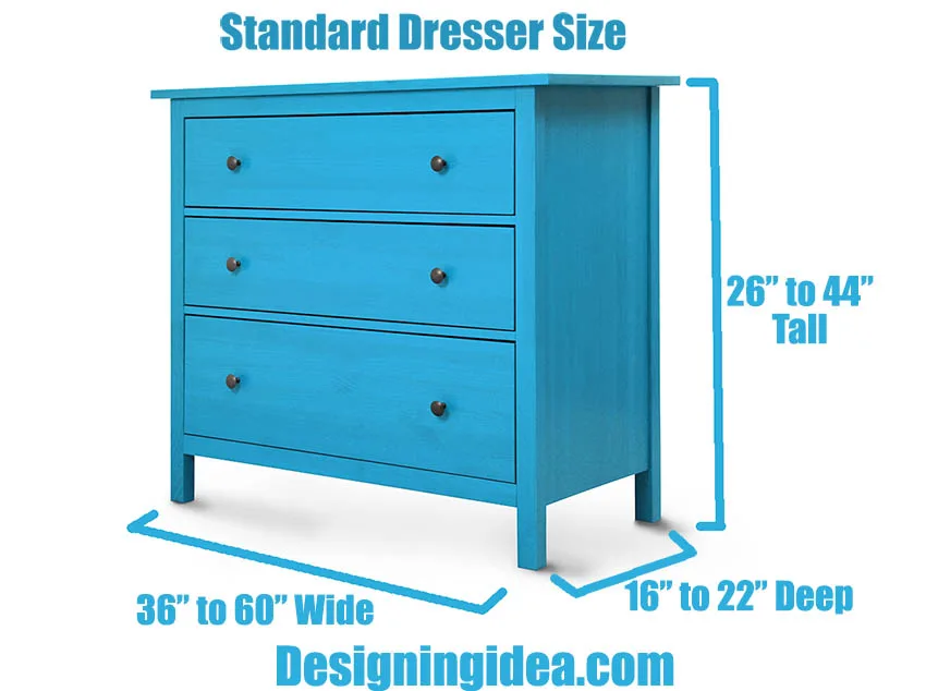 Standard dresser size