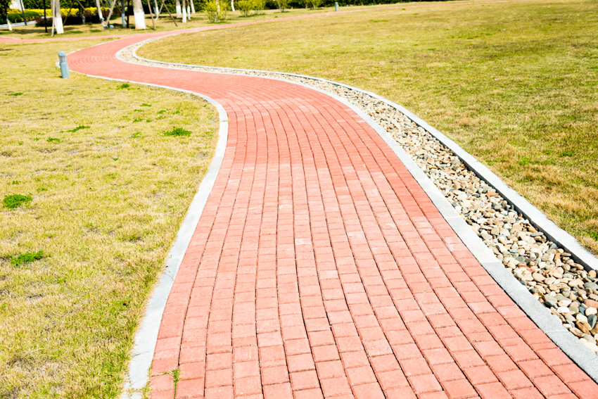 Walkway made of brick for outdoor spaces