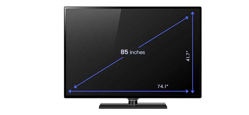 85inch Tv dimensions