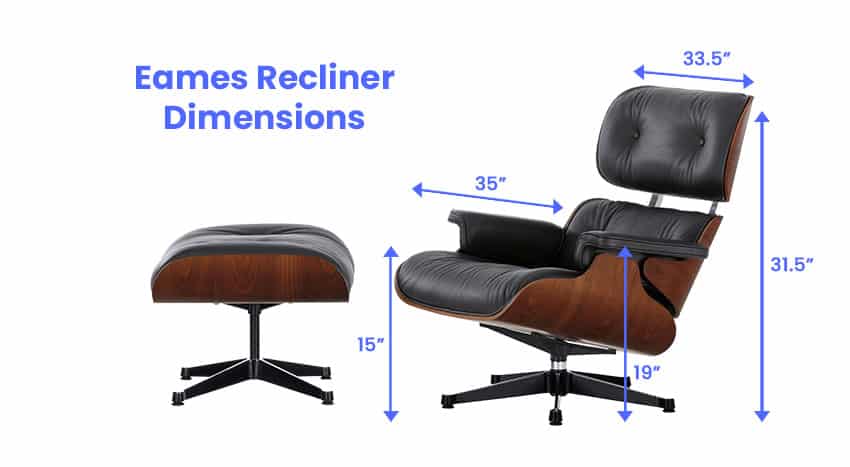 Eames recliner dimensions