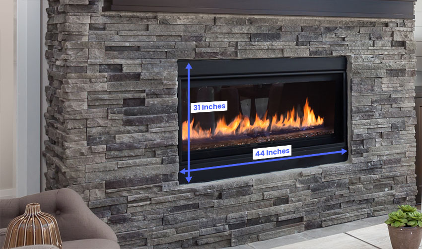 Electric fireplace sizing