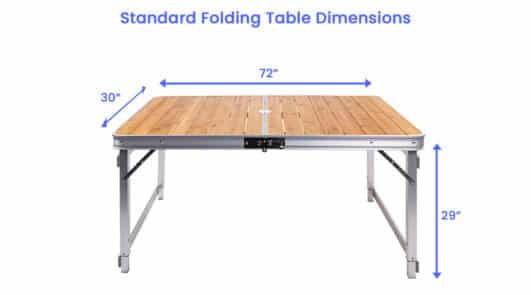 Folding Table Size Dimensions Guide