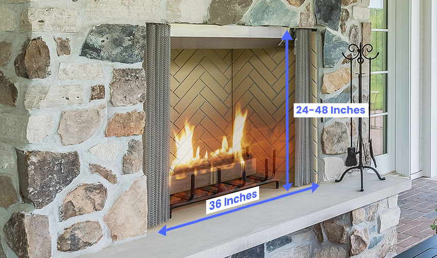 Gas fireplace dimensions