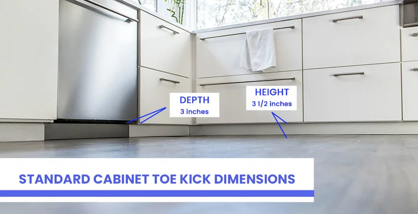 Kitchen cabinet toe kick dimensions