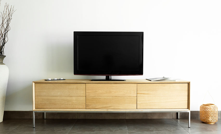 Modern oak tv stand