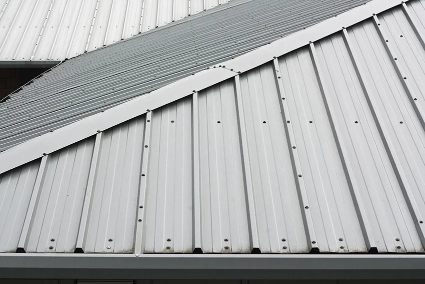 Roof with gray paint