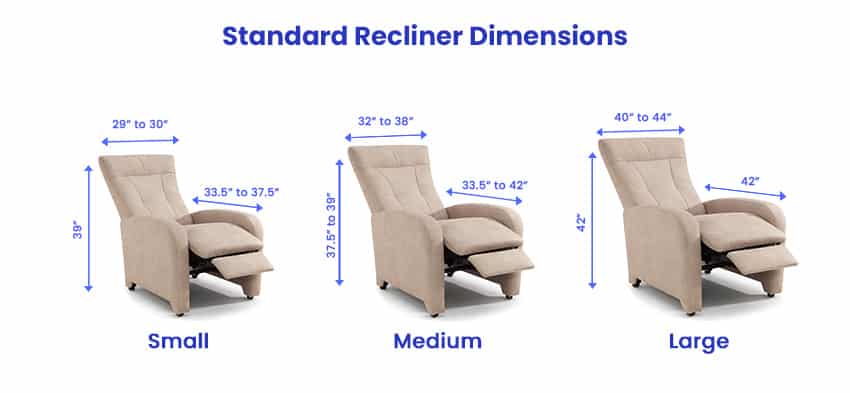Standard recliner dimensions