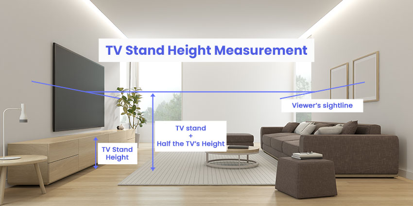 living room tv height