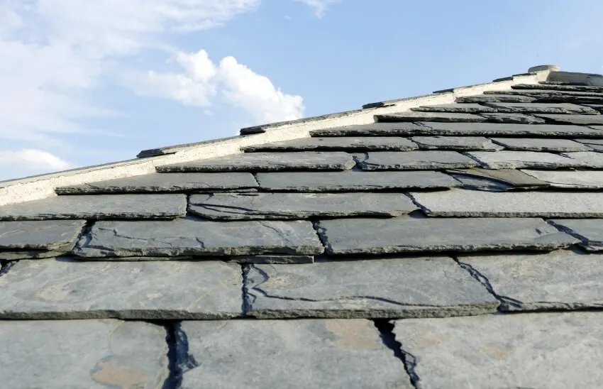 A slate tiled roof