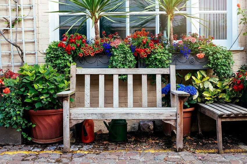 Beautiful rustic house front yard