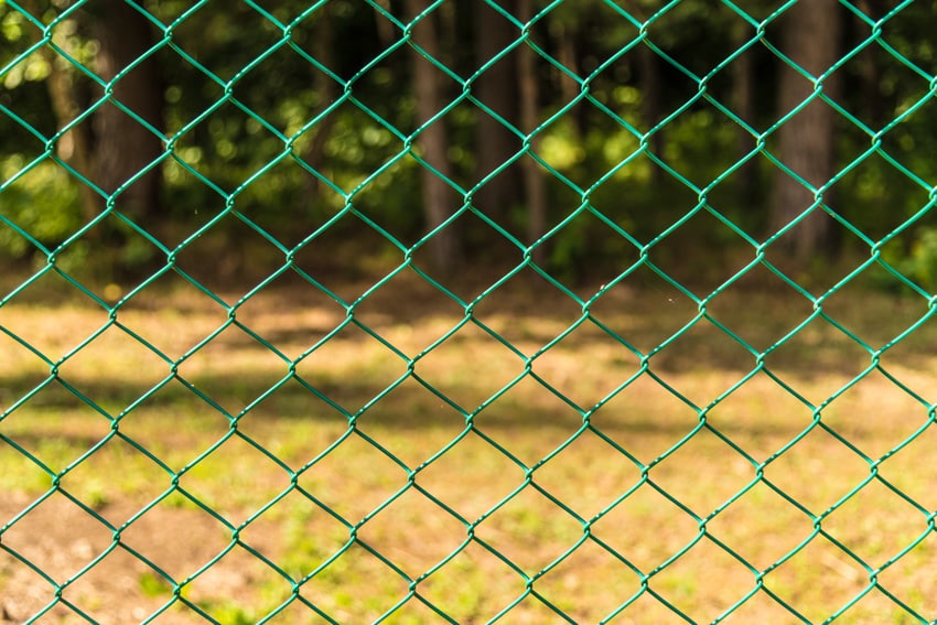Coated wire fence