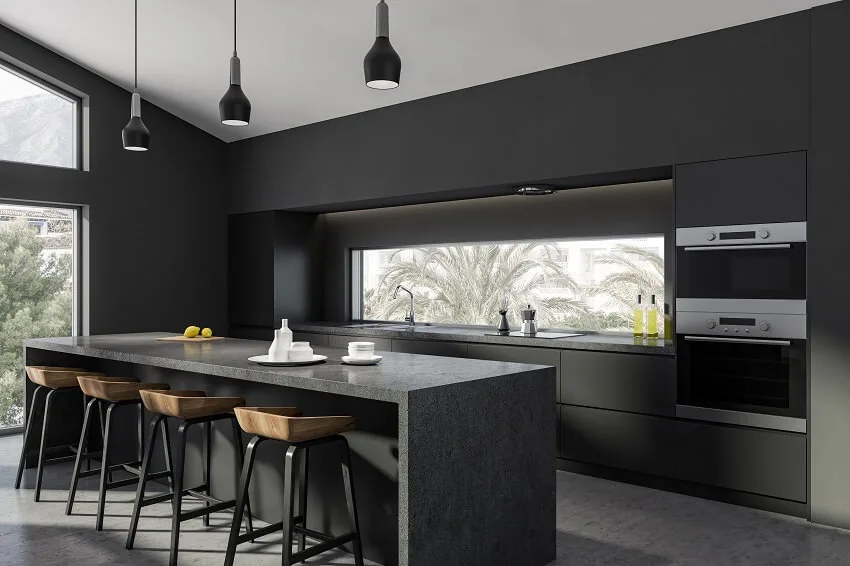 Matte Black Modern Kitchen - Contemporary - Kitchen - Other - by Cronos  Design