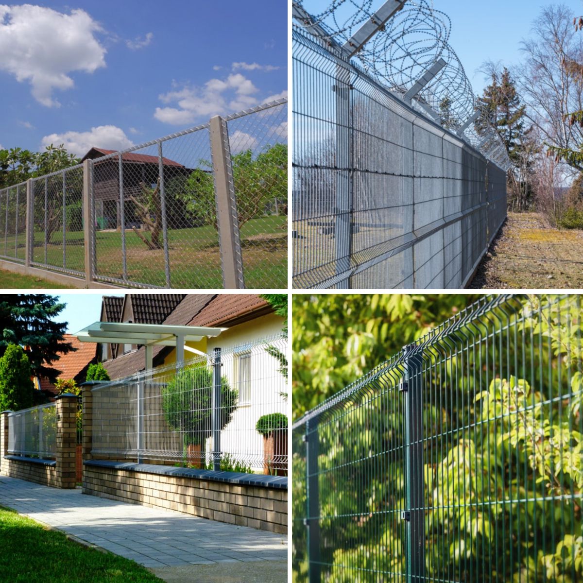 different types of wire fences