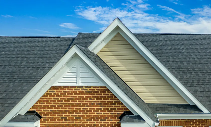 Double pitched shingle roof