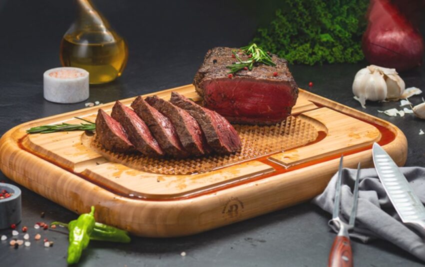 Extra large meat steak carving board