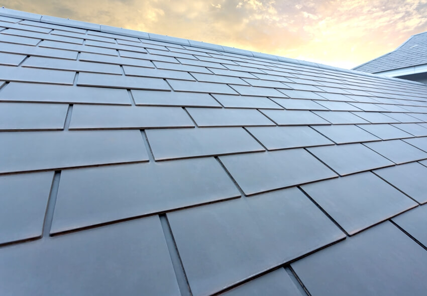 Fiber cement slate roof