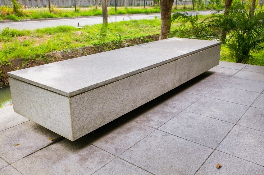 Modern concrete bench 