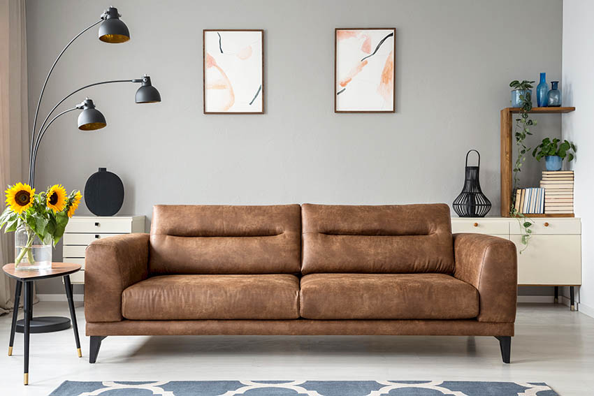 Nubuck leather couch