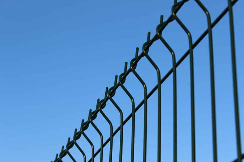 Powder coated security fence