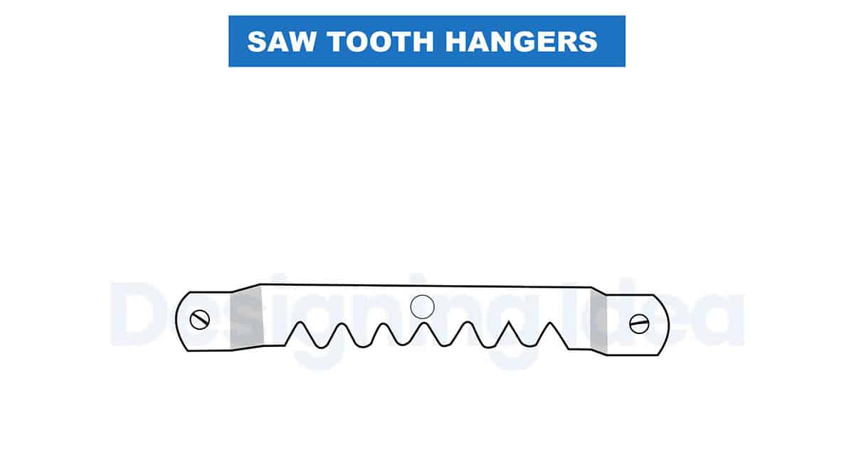 Saw tooth hanger