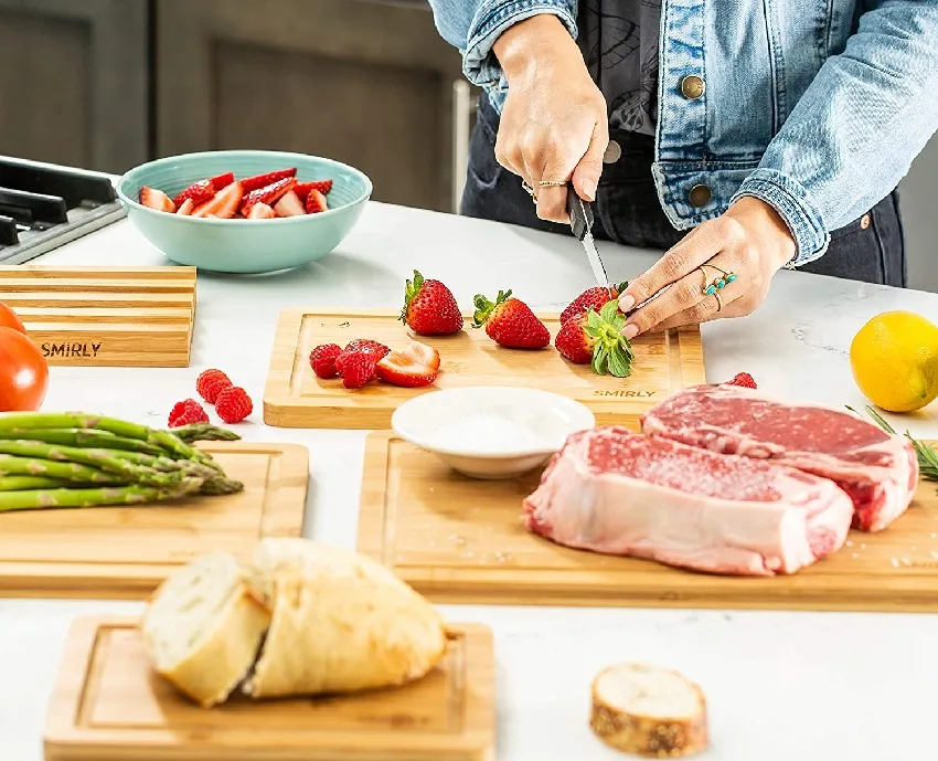 Smirly Plastic Cutting Board Set - Plastic Cutting Boards for Kitchen  Dishwasher Safe Non Slip, Chopping Board Set, Extra Large Cutting Board  Plastic, Small Cutting Board, Kitchen Cutting Board Large 