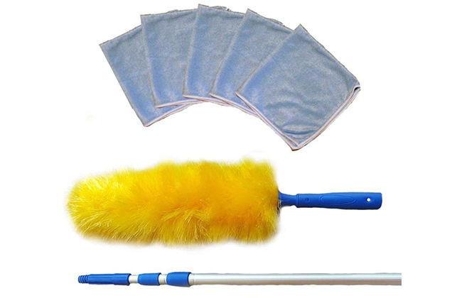 Telescoping extension magnetic duster rod 