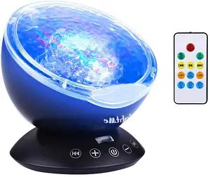 Colorful ocean wave projector
