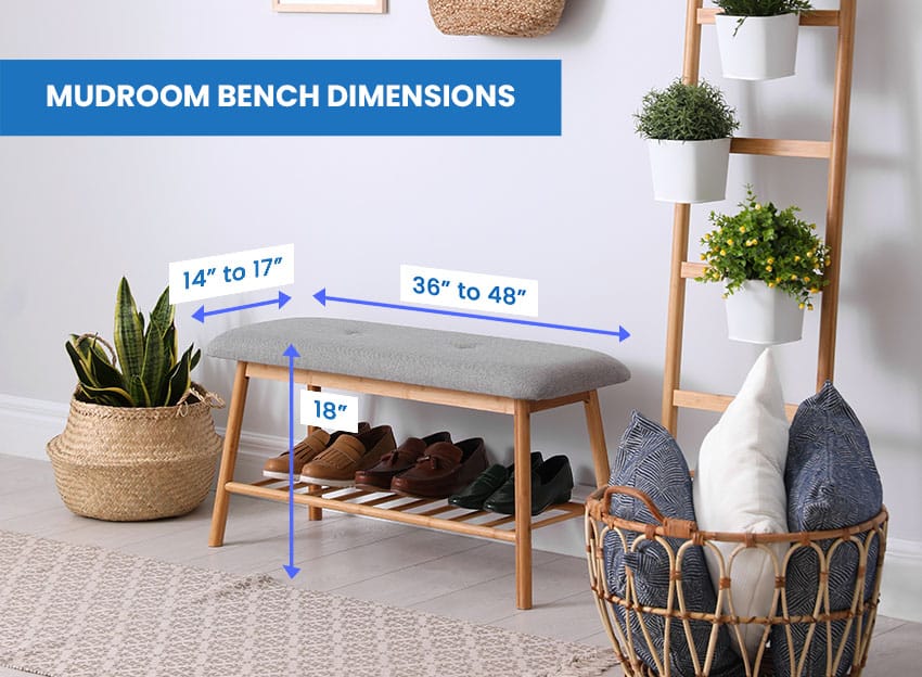 Mudroom bench dimensions