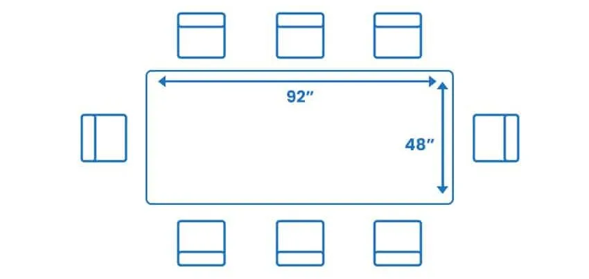 Rectangular card table dimensions